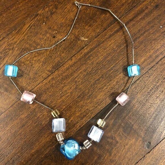 Multicolor circular and square necklace - Picture 1 of 1